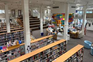Overhead of a library lobby